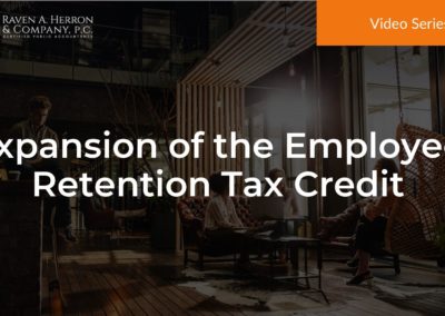 Expansion of the Employee Retention Tax Credit